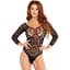 Боди Leg Avenue Snap crotch thong back teddy Black S/M - миниатюра 1