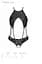 Боди с открытым доступом Passion TASMINA Body XXL/XXXL black экокожа шнуровки ажурные кружева - миниатюра 7