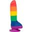 Радужный фаллоимитатор Addiction - JUSTIN - 8" - RAINBOW, 20,3 см, силикон - миниатюра 1