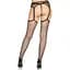 Чулки-сетка Leg Avenue Net stockings With garter belt One Size Black, пояс, подвязки - миниатюра 2