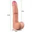 Великий фалос на присосці LoveToy Nature Cock 28 см тілесний - мініатюра 3