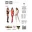 Бодистокинг Passion BS061 комбинезон имитация чулок S/M/L red - миниатюра 5