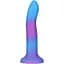Светящийся в темноте фаллоимитатор Addiction Rave 8″ Glow in the Dark Dildo Blue Purple, 20,3 см - миниатюра 1