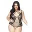 Тедди с открытым доступом Leg Avenue Net and lace SO8609 crotchless teddy Black шнуровка XL-2XL - миниатюра 1