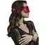 Маска на очі з заклепками Feral Feelings - Blindfold Mask, натуральна шкіра, червона - мініатюра 1