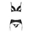 Комплект из эко-кожи Passion Miley Set black: трусики L/XL - миниатюра 3