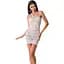 Бодістокінг Passion BS063 white, сукня-сітка халтер S/M/L - мініатюра 1