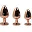 Металева анальна пробка Wooomy Tralalo Rose Gold Metal Plug Magenta L - мініатюра 3