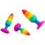 Силіконова анальна пробка Wooomy Hiperloo silicone Rainbow Plug M - мініатюра 5