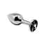 Металева анальна пробка з кристалом Alive Mini Metal Butt Plug M, Чорний - мініатюра 1