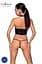 Комплект белья с открытой грудью Passion GENEVIA Set WITH OPEN BRA L/XL black корсет стринги - миниатюра 2