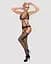 Сетчатый бодистокинг с имитацией топа пояса и чулок Obsessive Bodystocking N108 черный комб S/M/L - миниатюра 3