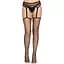 Чулки-сетка Leg Avenue Net stockings With garter belt One Size Black, пояс, подвязки - миниатюра 3