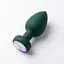 Силиконовая анальная пробка с вибрацией и подсветкой Light Anal Plug 3,5x9 см зеленая - миниатюра 2
