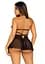 Пеньюар Leg Avenue Lace and mesh babydoll & panty Black S - миниатюра 2