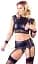 Комплект Cottelli Collection Bondage Top and Suspender Briefs L чорний - мініатюра 4