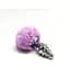 Металлическая анальная пробка Кроличий хвостик Alive Fluffy Twist Plug L Purple диаметр 3.8 см - миниатюра 3