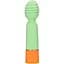 Вібратор Loveline Ribbed Mini 12 см зелений - мініатюра 1
