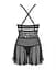 Еротичний мереживний комплект із сіточкою Obsessive 838-BAB-1 babydoll & thong black чорний пе S/M - мініатюра 7