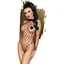 Боді Penthouse Scandalous XL Black, велика сітка, високий комір, довгі рукави - мініатюра 1