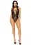 Leg Avenue Net and lace halter bodysuit OS Black One size - миниатюра 6
