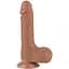 Фаллоимитатор Sliding-Skin Dual Layer Dong 7.5apos;apos; 19.5 см (коричневый) - миниатюра 1