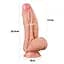Реалістичний фалоімітатор LoveToy Dual Layered 24.5 см тілесний - мініатюра 12