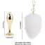 Металева анальна пробка Кролячий хвост Lockink Sevanda White Bunny-Tail Anal Rose-shape Plug - мініатюра 7