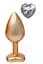 Анальна пробка Gleaming Love Pearl Gold Plug S 7.1 см (золотий) - мініатюра 1