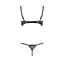 Комплект белья VALERY Set OpenBra black - Passion Exclusive: стрепы: трусики открытый лиф 2XL/3XL - миниатюра 6