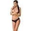 Мереживні трусики з атласним бантиком Naja Thong black - Passion L/XL - мініатюра 1
