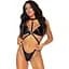 Виниловый тедди Leg Avenue Teddy with strappy open back One size Black - миниатюра 1