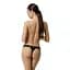 Мереживні трусики з атласним бантиком Naja Thong black XXL/XXXL - Passion Passion SO5366 94700 - мініатюра 2
