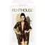 Комплект пеньюар з декором у вигляді троянд та стрінгами Penthouse - Sweet Retreat Black XL - мініатюра 3