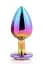 Анальна пробка з кристалом Gleaming Love Multicolour Plug 9.5 см (райдужний) - мініатюра 2
