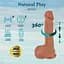 Фалоімітатор Erospace Natural Play D6 22 см тілесний - мініатюра 2