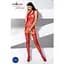 Бодістокінг Passion BS070 Red, комбінезон, імітація панчох і ажурного топа - мініатюра 2