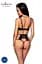 Комплект білизни Passion TASMINA Set S/M black ліф високі трусики з корсетом ззаду - мініатюра 2