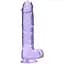 Фаллоимитатор Realrock Crystal Clear 9" 22 см фиолетовый - миниатюра 1