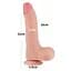Фаллоимитатор Sliding-Skin Dual Layer Dong 8.5'' 22 см телесный - миниатюра 6