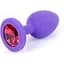 Силіконова анальна пробка Boss Of Toys Boss Series - Jewellery Purple Silicon Plug Small Red S, BS6400082, Филетовый / Червоний - мініатюра 1