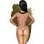 Боді Penthouse Scandalous S/L Black, велика сітка, високий комір, довгі рукави - мініатюра 2