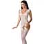 Бодистокинг Passion BS062 комбинезон имитация чулок S/M/L white - миниатюра 1