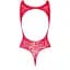Ажурний бодістокінг із ефектом шнурівки Obsessive B120 teddy Red S/M/L - мініатюра 2