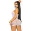 Сукня-сітка зі стразами Leg Avenue RhinestOne halter Mini dress White, відкрита спина, One Size - мініатюра 4