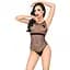 Боди Penthouse Enjoy The Moment Black крупная сетка плотная вставка под грудью XL - миниатюра 1