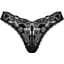 Мереживні стрінги Obsessive Donna Dream Thong M/L Black, низька посадка - мініатюра 3