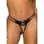 Leg Avenue Open cup bra and pearl panty OS Black - миниатюра 8