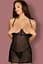 Чорно-перламутровий комплект білизни - Pearlove chemise, L/XL Obsessive Pearlove chemise ч/пер L/XL 91990 - мініатюра 1