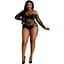 Боді Moonlight Model 09 Black Plus size - мініатюра 1